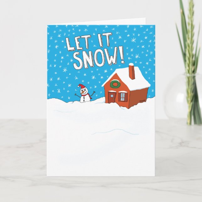 Funny Let It Snow Holiday Card (Front)