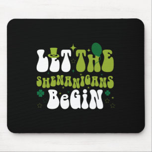 Funny Let The Shenanigans Begin Boys Girls St Patr Mouse Mat
