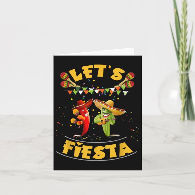 Funny Lets Fiesta Cinco De Mayo Men Women Kids Par Card (Front)