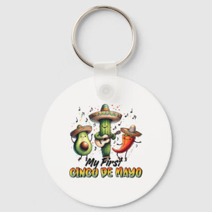 Funny Let's Fiesta Squad Family Matching Cinco De Key Ring