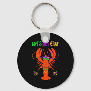 Funny Lets Get Cray Crawfish - New Orleans Funny M Key Ring