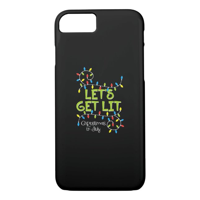Funny Let's Get Lit Christmas Lights Case-Mate iPhone Case (Back)