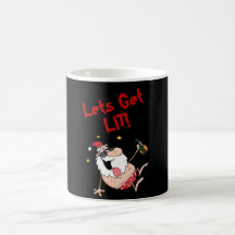 Funny  Lets Get LIT Drunk Santa Personalized Xmas