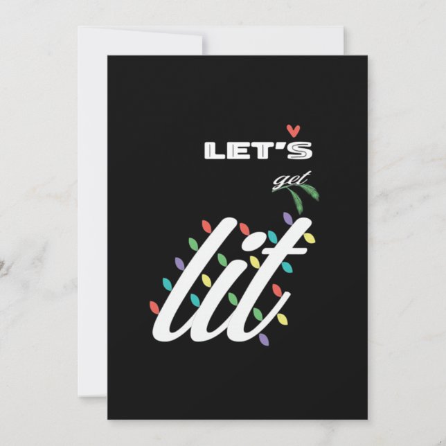 Funny Let's Get Lit Holiday Family Love (Front)