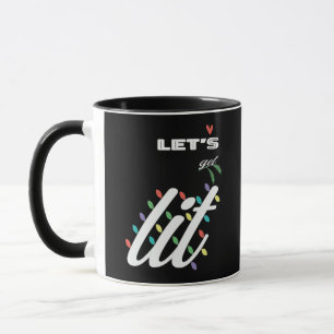 Funny Let's Get Lit Holiday Family Love Mug