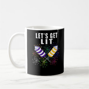 Funny Let's Get Lit - Independence Pun Classic Coffee Mug