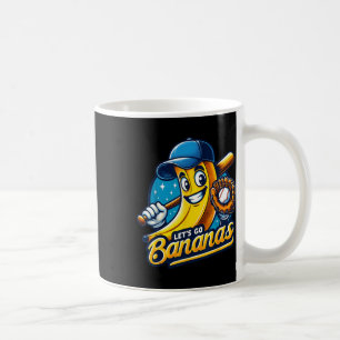 Funny Lets Go Bananas Cute Banana Fruit Lover Game Coffee Mug