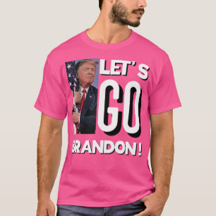 Funny Lets Go Brandon Trump American Flag Design T-Shirt