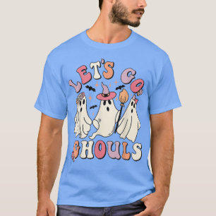 Funny Let's Go Ghouls Shirt Halloween Retro Men Wo