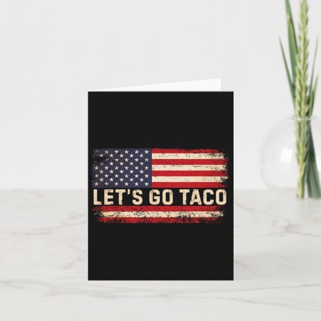 Funny Let's Go Taco 23  Card (Front)