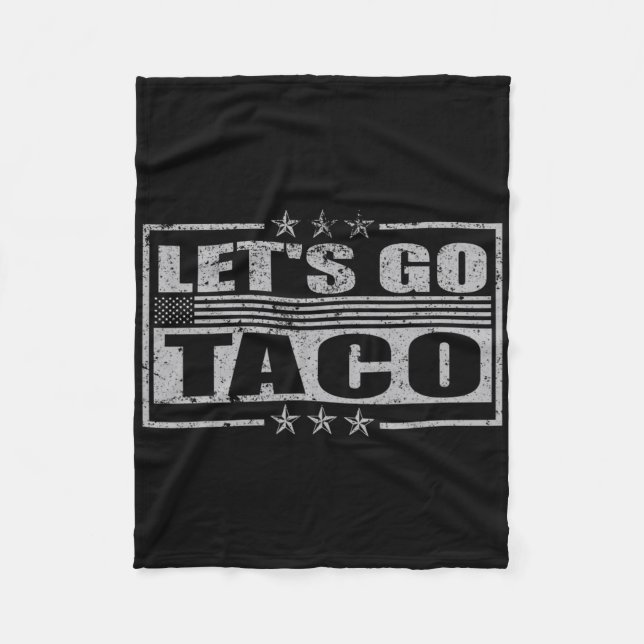 Funny Let's Go Taco 25  Fleece Blanket (Front)