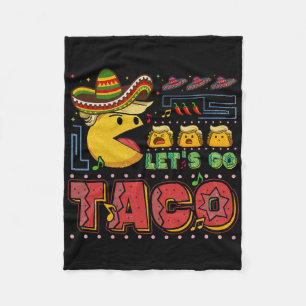 Funny Let's Go Taco 40 Fleece Blanket