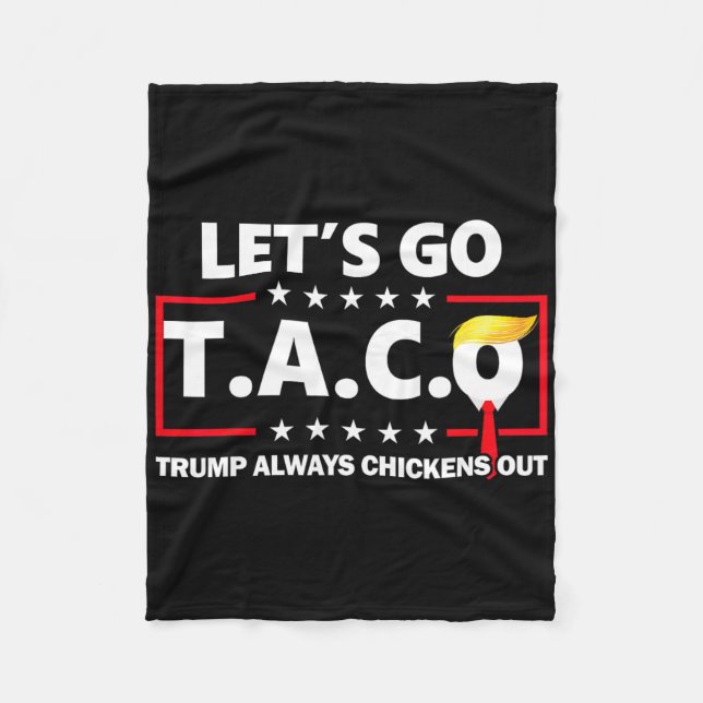 Funny Let's Go Taco 49  Fleece Blanket (Front)