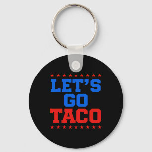 Funny Let's Go Taco Design Key Ring