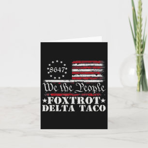Funny Let's Go Taco Shirt Foxtrot Delta Taco 3 Card