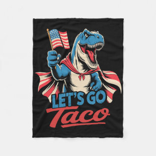 Funny Let's Go Taco Shirt Let's Go Taco Men Women Fleece Blanket