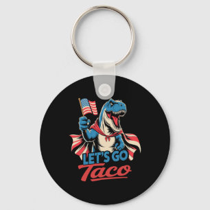Funny Let's Go Taco Shirt Let's Go Taco Men Women Key Ring