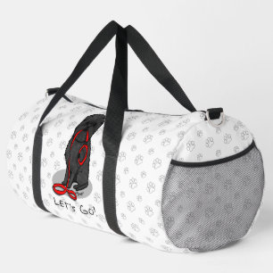 Funny Let's Go! Walk Affenpinscher (Black Natural) Duffle Bag