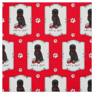 Funny Let's Go! Walk Affenpinscher (Black Natural) Fabric
