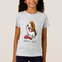 Funny Let's Go! Walk Basset Hound (tri-colour 1)