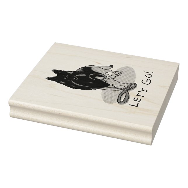 Funny Let's Go! Walk Belgian Tervuren (original) Rubber Stamp (Stamp)