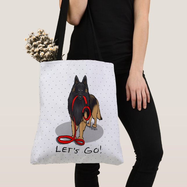 Funny Let's Go! Walk Belgian Tervuren (original) Tote Bag (Close Up)