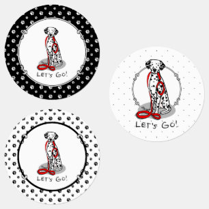 Funny Let's Go! Walk Dalmatian Dog (black 1)