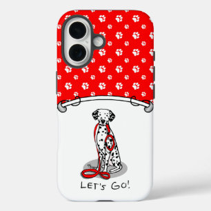 Funny Let's Go! Walk Dalmatian Dog (black 1) iPhone 16 Case