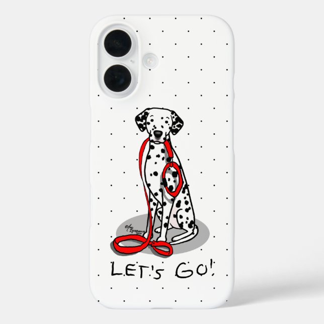 Funny Let's Go! Walk Dalmatian Dog (black 1) Case-Mate iPhone Case (Back)