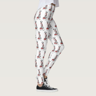 Funny Let's Go! Walk Dalmatian Dog (black 1) Leggings