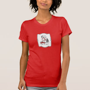 Funny Let's Go! Walk Old English Sheepdog (Grey 1) T-Shirt