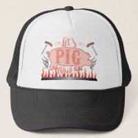 Funny Let's Pig Out Summer Outdoor BBQ Grill
