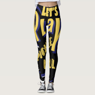 Funny Let's Play Pickleball Party Design Leggings