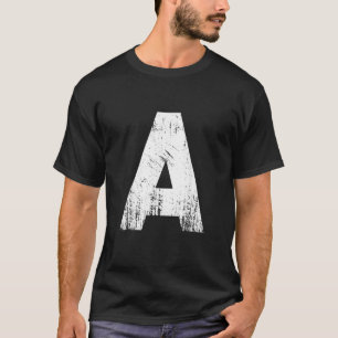 Funny Letter A Halloween Costume Carnival Group Vi T-Shirt