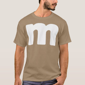 Funny Letter M Chocolate Candy Halloween Team Grou T-Shirt