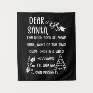 Funny Letter to Santa Christmas Xmas gifts Tapestry