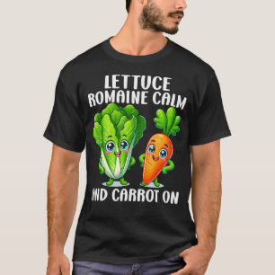 Funny Lettuce Carrot Vegetable Salad Vegan Food Ve T-Shirt