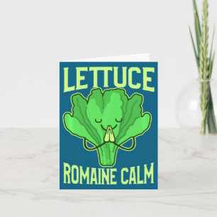 Funny Lettuce Romaine Calm Meditation Yoga Zen  Card