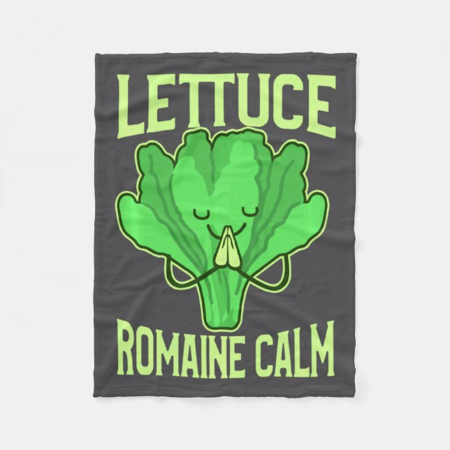 Funny Lettuce Romaine Calm Meditation Yoga Zen  Fleece Blanket (Front)