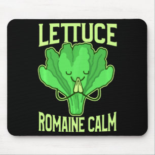 Funny Lettuce Romaine Calm Meditation Yoga Zen  Mouse Mat