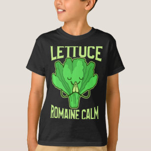 Funny Lettuce Romaine Calm Meditation Yoga Zen T-Shirt