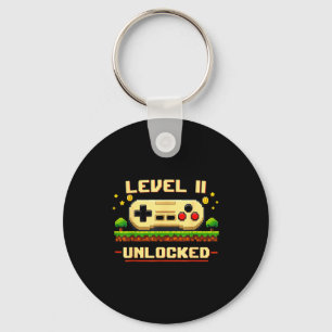 Funny level 11 unlocked video game 11th birthday key ring