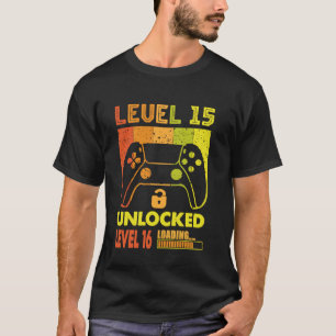 Funny Level 15 Unlocked Video Gamer 15 Years Old 1 T-Shirt