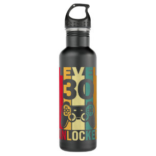 Funny Level 30 Unlocked Him Men BDay Turning 30th  710 Ml Water Bottle