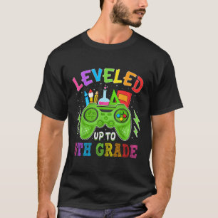 Funny Levelled Up To 5Th Grade Video Gamer Back To T-Shirt