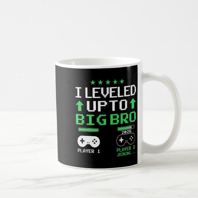 Funny Levelled Up To Big Brother 2026 Soon To Be B Coffee Mug (Right)