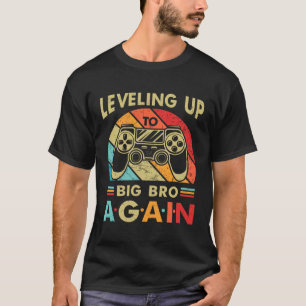 Funny Levelling Up To Big Bro Again Vintage Big Br T-Shirt