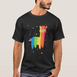 Funny LGBT Flag Llama Gay Lesbian Rainbow T-Shirt