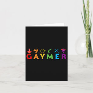 Funny Lgbt Pride Gay Gamer Video Game Lover  Card
