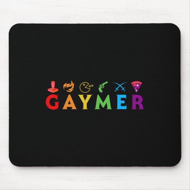 Funny Lgbt Pride Gay Gamer Video Game Lover  Mouse Mat (Front)